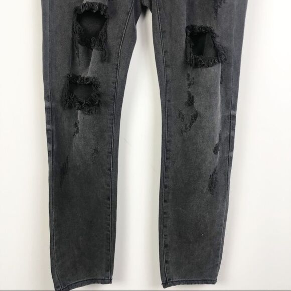 ONE TEASPOON | Freebird Basalt Black Denim Jeans - Picture 7 of 12